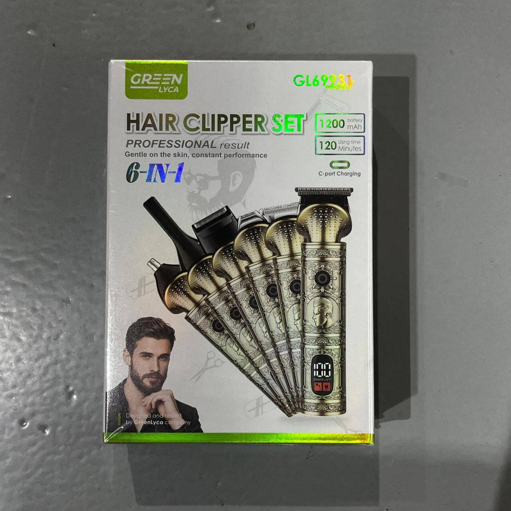 Máquina Cortapelo 6 en 1 con Batería 1200mAh y Motor 6000RPM